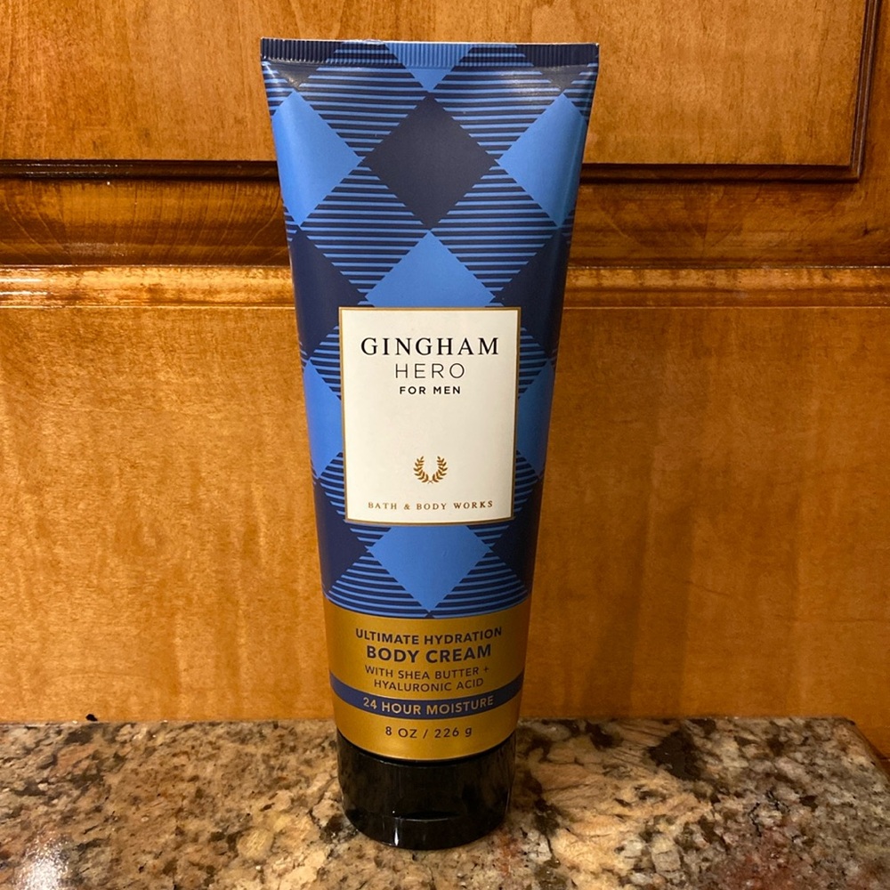 2/$22 Men’s GINGHAM HERO by BBW Ultimate Hydration Body Cream, 8 oz / 226 g, NWT